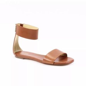 Michael Kors Ava Tan Ankle Strap Flat Sandal 6